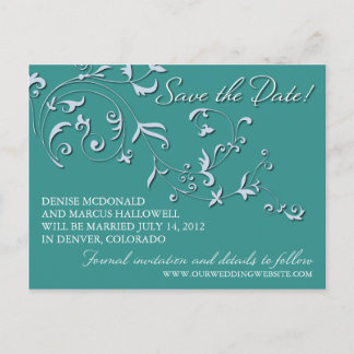 Blumenweine Save the Date Postkarte