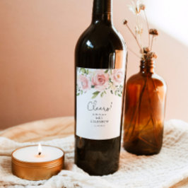 Blumenweinetikett Weinetikett