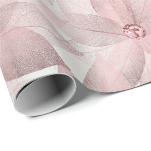 Blumenweiße Bridal Graduatio Geburtstag 16. Grau Geschenkpapier