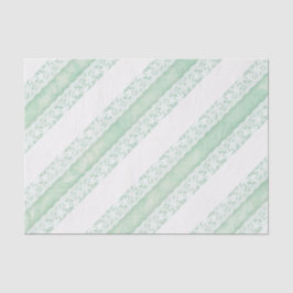 Blumenweiße Spitzen Grünes Hochzeitsgeschenk Seidenpapier