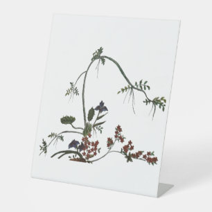 Blumenwerk japanische Blume Sockelschild