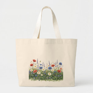 Blumenwiese Botanischer Garten Blumen Jumbo Stoffbeutel