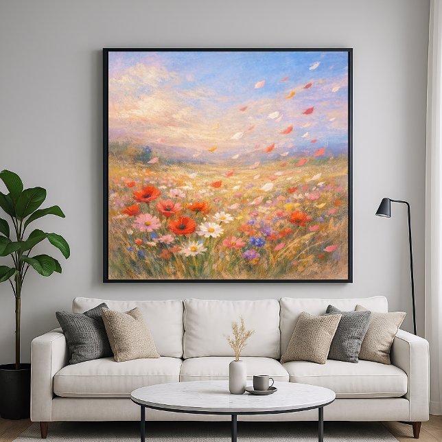 Blumenwind - Pastell-Malstil Kunst Poster (Von Creator hochgeladen)