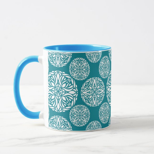 Blumenwinterschneeflocke Tasse (Links)