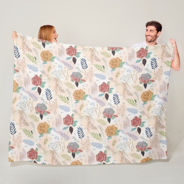 Blumenwirbel Fleecedecke (Beispiel)