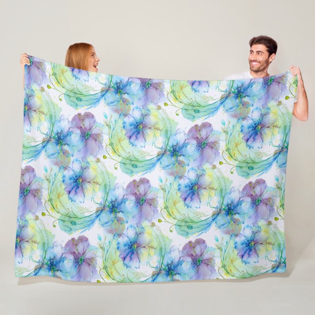 Blumenwirbel Fleecedecke (Beispiel)