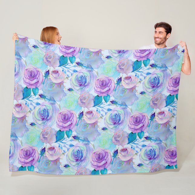 Blumenwirbel Fleecedecke (Beispiel)