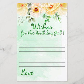 Blumenwünsche für das Geburtstagsmädchen