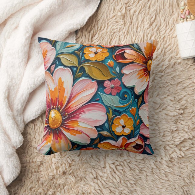 Blumenwurfpillow Kissen (Decke)