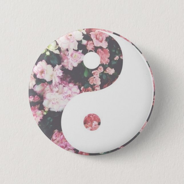 BlumenYin Yang Button (Vorderseite)
