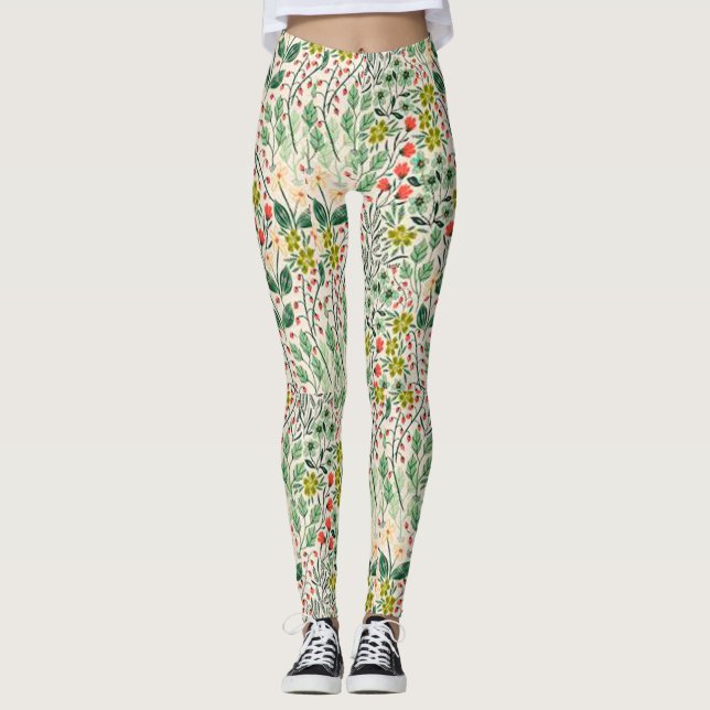 Blumenyoga-Leggings Leggings (Vorderseite)