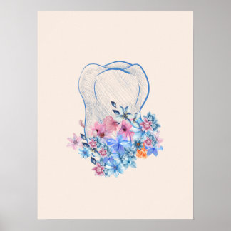 Blumenzahn-Kunstposter Poster