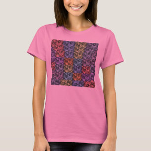Blumenzange oben (Hot Pink) - mehrfarbig T-Shirt