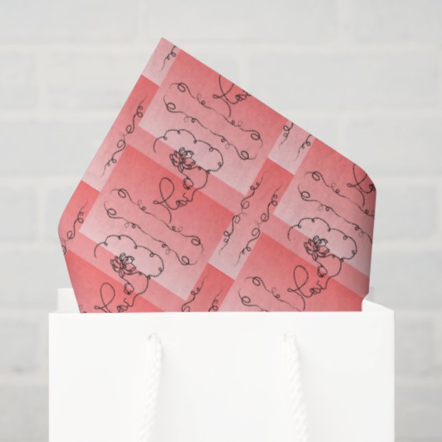 Blumenzapier Seidenpapier (Geschenktüte)