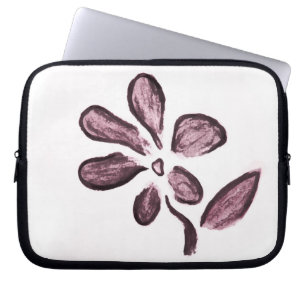Blumenzeichnung Laptopschutzhülle