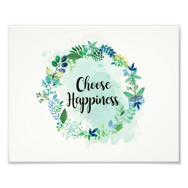 Blumenzettel drucken, inspirierende Angebotsfarbe Fotodruck (Vorne)