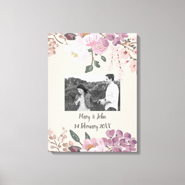 Blumenzettel-Foto Leinwanddruck (Vorderseite)