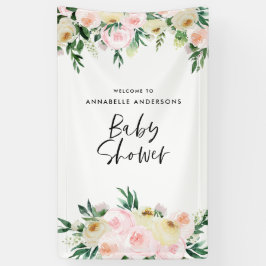 Blumenzettel für Kinder mit Duschwasserfarbe Banner