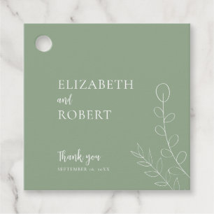 Blumenzettel Hochzeitsskript Elegant Einfach Geschenkanhänger