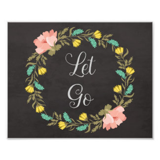 Blumenzettel, inspirierendes Zitat Fotodruck