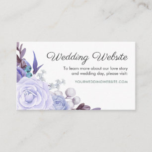 Blumenzettel Rose Lila Blätter Wreath Wedding Webs Begleitkarte