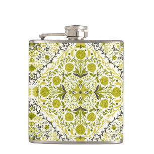 Blumenziegel in grün flachmann