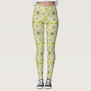 Blumenziegel in grün leggings