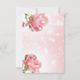 Blumenziermädchen und Rose RSVP Karte