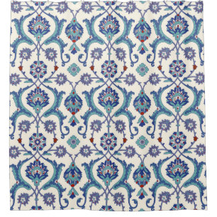 Blumenziermuster. Traditionelle arabische Naht Duschvorhang