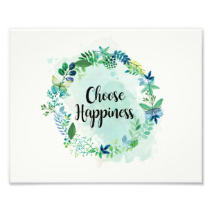 Blumenzitat-Druck, inspirierend Zitat-Aquarell Fotodruck