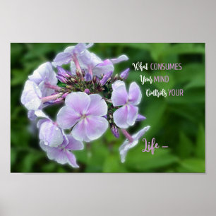 Blumenzitat für Hydrangea Poster
