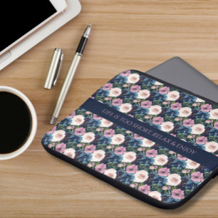 Blumenzitat Laptopschutzhülle