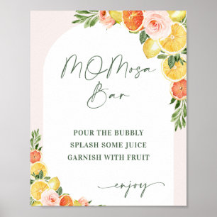 Blumenzitrus-Brautparty Mimosa-Zeichen Poster
