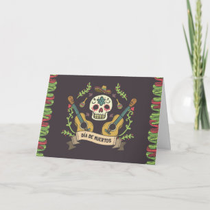 Blumenzuckerkarte Dia de Muertos Karte