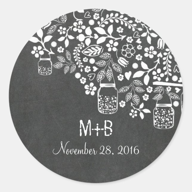 Blumenzweige und Maurerkirschen Runder Aufkleber (Vorderseite)