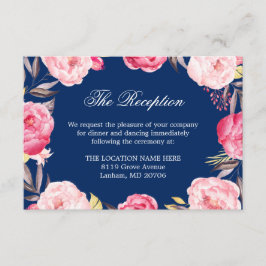 Blumenzwiebelblauer Empfang Begleitkarte