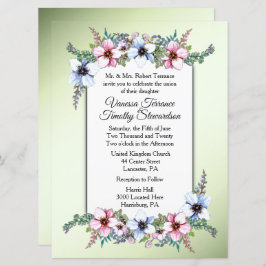 Blumenzwiebelgrün Einladung