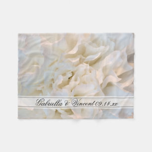 Blumenzwiebelhochzeit Fleecedecke