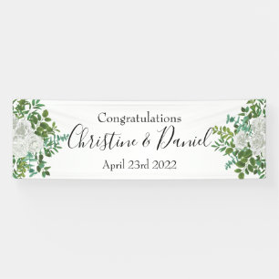 Blumenzwiebelhochzeit von Weißen Rose Banner
