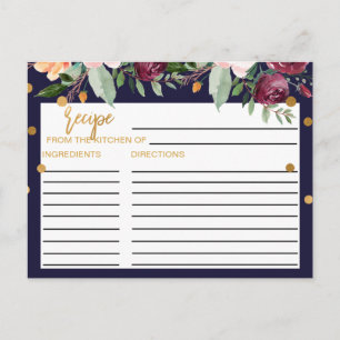 Blumenzwiebelkarten Brautparty Postkarte