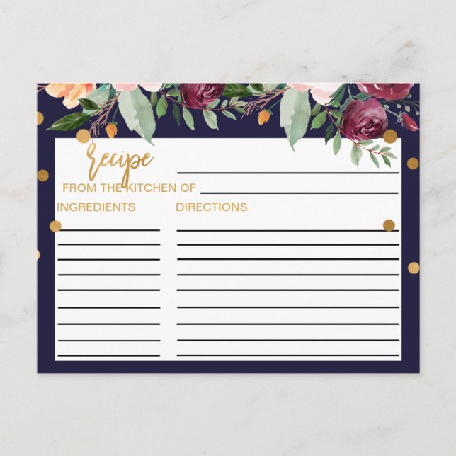 Blumenzwiebelkarten Brautparty Postkarte (Vorderseite)