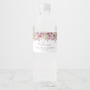 Blumenzwiebeln Begrüßung Wasser Flasche Etikett