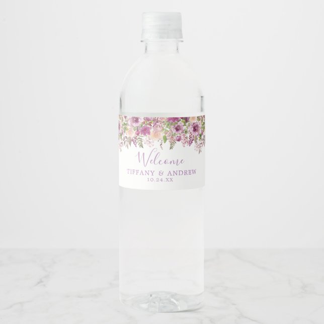Blumenzwiebeln Begrüßung Wasser Flasche Etikett (Vorderseite)