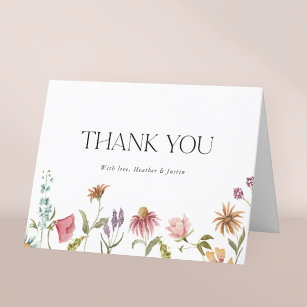 Blumenzwiebeln Danke, dass Sie geklappte Wildblume Dankeskarte