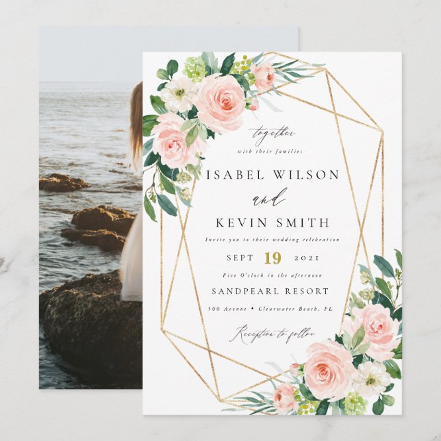 Blumenzwiebeln Einladung (Vorne/Hinten)