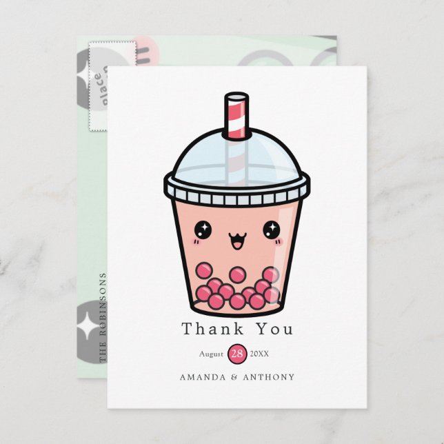 Blumenzwiebeln in Grün und Weiß Postkarte (Vorne/Hinten)