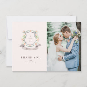 Blumenzwiebeln mit Wappen Dankeskarte