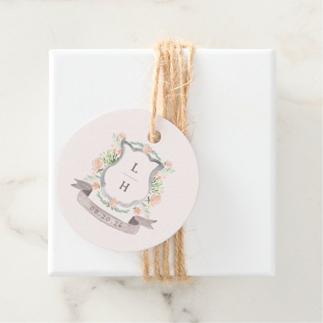 Blumenzwiebeln mit Wappen Geschenkanhänger (Beispiel)