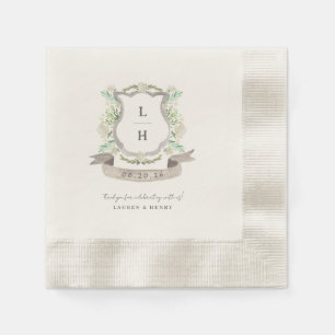Blumenzwiebeln mit Wappen Serviette