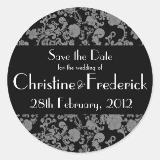Blumenzwiebeln, rund Save the Date aufklebende Rok Runder Aufkleber